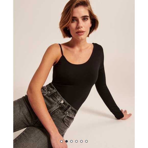Abercrombie & Fitch Tops - Abercrombie & Fitch Long-Sleeve Seamless Fabric Asymmetrical Bodysuit